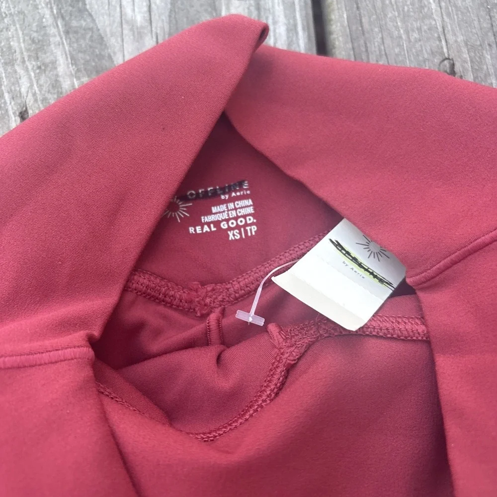 NWT OFFLINE by Aerie Women's Red Athletic Tennis crossover short  XS Pull-On